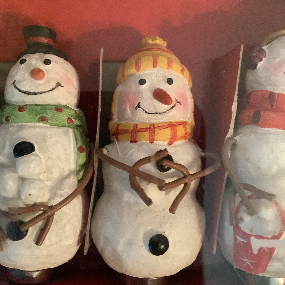Boston Warehouse Spreaders Snow Much Fun Snowmen Set Of 4 New - Picture 4 of 8